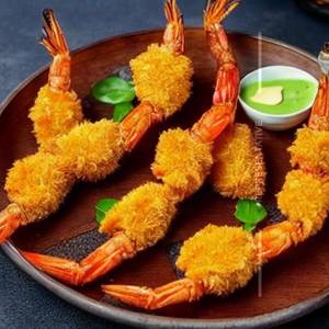 Golden Fried Prawns