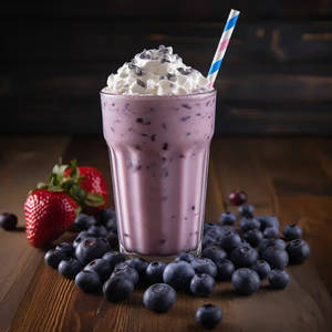 Black current milkshake