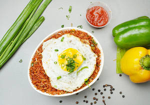 Triple Schezwan Egg Fried Rice