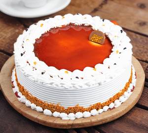 Eggless Caramel Cake