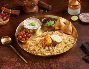 Egg Biryani Thali