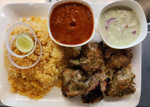 Biryani Rice With Malai Kabab