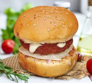 Cheese and onion burger