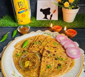 2 gobi paratha with butter+curd
