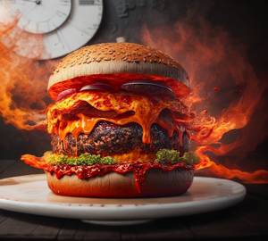 Spicy chicken burger