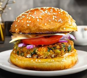 Veg. makhani burger