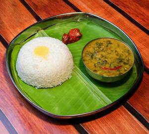 Palakura Pappu Rice Meal