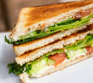 Chicken Club Sandwich With Double Cheese Slices.