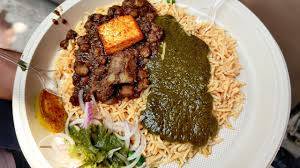 Chawal chole or palak paneer
