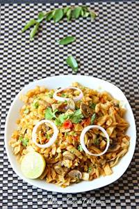 Mushroom kothu parotta