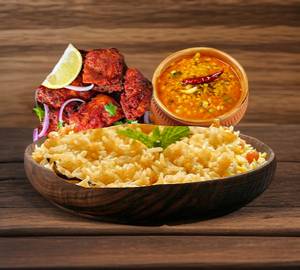 Biryani Rice + 2pcs Chicken Kebab + Raitha