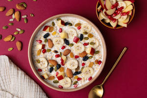 Apple Caramel Overnight Oats [Protein -21g, Fiber-11.1g]
