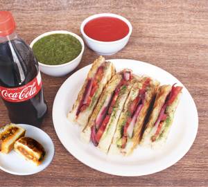 Veg. Grill Sandwich With Amul Butter Dabeli And Coke [250 Ml]