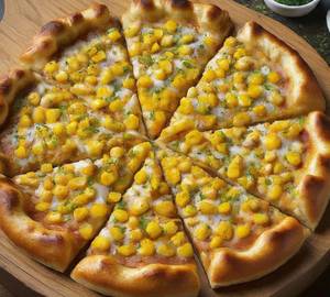 Golden corn pizza