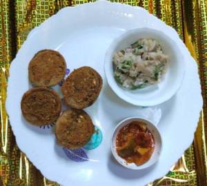 Desi Ghee Fry Litti [6 Pieces] Achar with Chokha