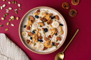 Peanut Butter Overnight Oats [Protein -25g, Fiber-12.2g]