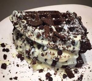 White chocolate waffle