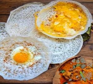 2 Egg Appam with Chicken Gravy