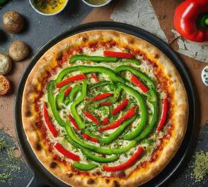 Capsicum & red paprika pizza