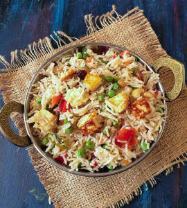 Muttar Paneer Biryani