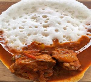 3 Appam with Chicken Gravy