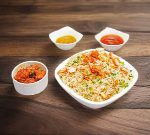 Chicken Fried Rice With Chicken Manchurian
