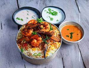 Prawns biryani