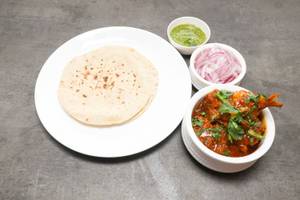 Mutton Handi + 4 Tawa Roti + Salad