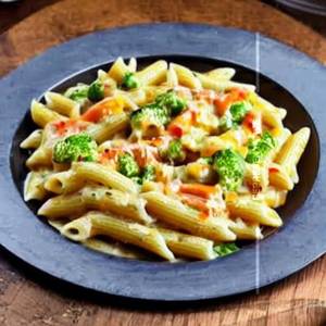 American crunchy veg pasta