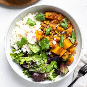 Aloo Gravy Sabji+ Rice+ Salad