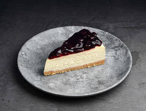 Blueberry Baked Cheesecake Slice