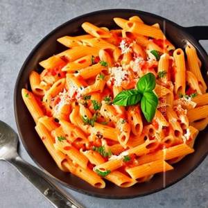 Red Penne Alfredo Pasta