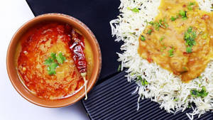 BASMATI RICE / ROTI WITH BUTTER DAL FRY