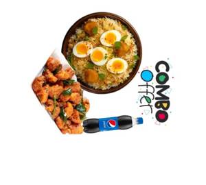 1 Buy One Get 2 Free , Egg Fried Rice With  3 Pic Chilli  Chicken  3Pic  Min Pepsi 250Ml  Combo Mam