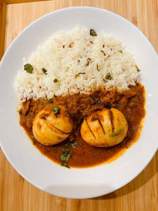 BASMATI RICE / ROTI WITH BUTTER EGG CURRY