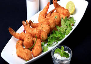 Golden Fried Prawns