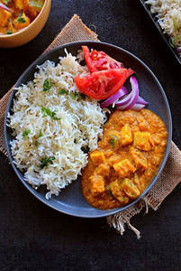 BASMATI Rice/ ROTI WITH PANNER BUTTER  MASALA