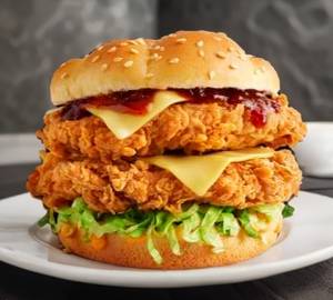 Double Takkar Burger(Fried Chicken Patty)