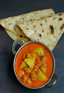 3 Plain Paratha With Choice Of  Aloo Sabji Or Channa Sabji