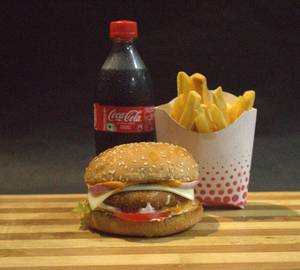 Classic Aloo Tikki Burger + Salted Fries (Regular) + Coca Cola (250ml)