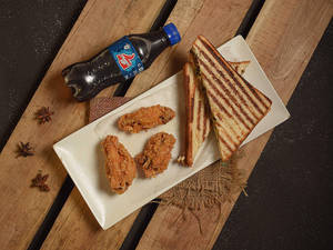 Chicken Sandwich + 3 Pc Wings+250 Ml Cold Drinks