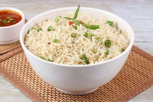 Veg Rice Pulav With Curd(with Salad,pickle,mouth Freshner & Cutlury)