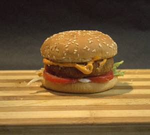 Peri Peri Paneer And Corn Burger [Jain]