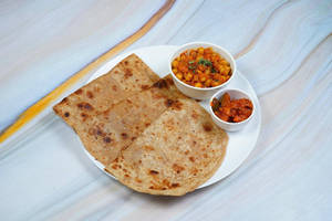 Dal /veg With Two Plain Parothi
