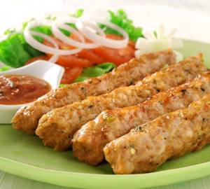 Fried seekh kebab