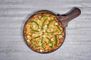Capsicum And Paneer Pizza.