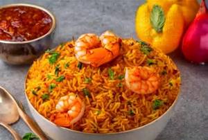 Prawns Schezwan Fried  Rice