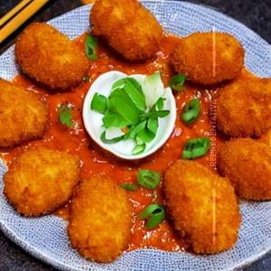 Cheese Croquettes In Siracha Sauce
