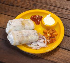 Double Egg Paneer Roll