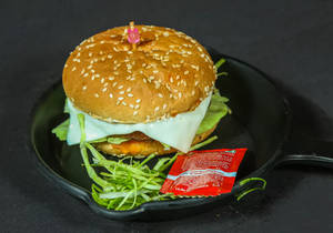 Aloo Tikki Cheese Burger